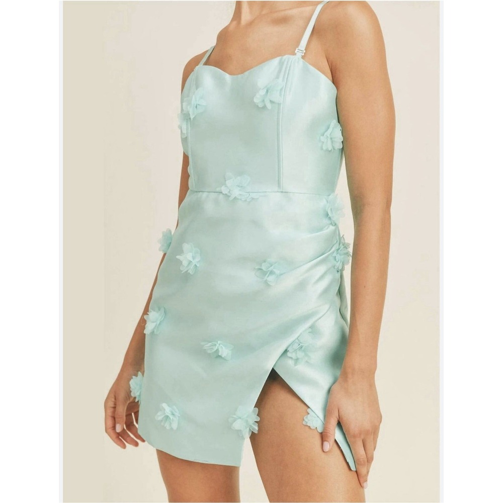 Mint Glitzy Girl Size‎ M Side Slit Adjustable Straps